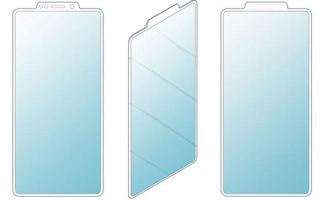 三星全面屏手机设计专利：凸刘海