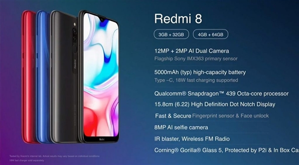 Redmi 8来了：骁龙439+5000mAh