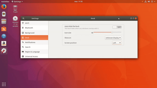 Ubuntu Dock新增自适应透明度能力