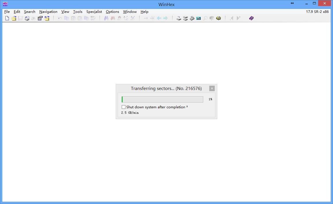 WinHex做出磁盘全盘镜像的方法步骤