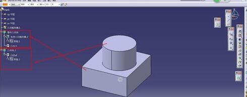 Catia在一个模型里建两个part的操作步骤