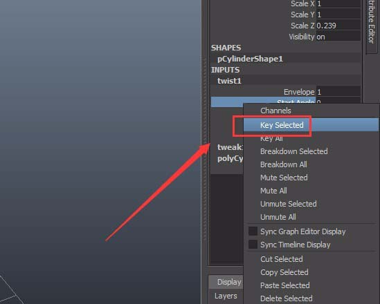 maya使用Twist制作动画效果的操作步骤