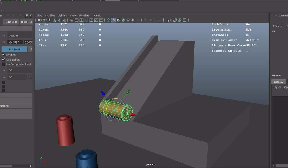 maya模型改变中心点和方向的具体操作步骤