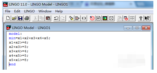 lingo求解整數規劃的操作方法截圖