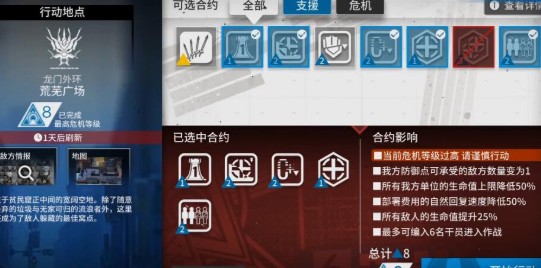 明日方舟荒芜广场难度8低配攻略