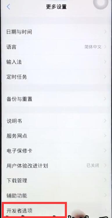 vivoz1中打开usb调试的简单步骤