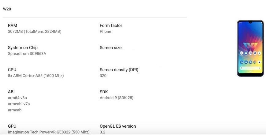 LG W20设备使用上虎贲SC9863A