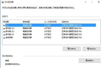 WIN10整理磁盘的详细流程