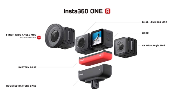 Insta360 ONE R发布：三大模块组成+镜头可更换