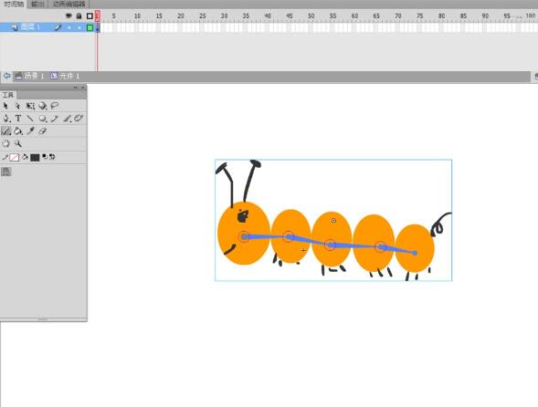 Flash绘制爬行毛毛虫动画的详细步骤