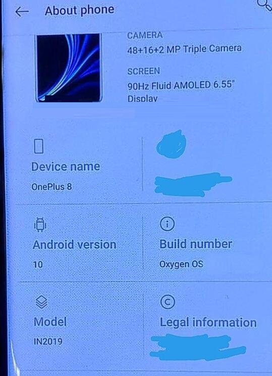 一加8真机屏摄照曝光：外形果不其然