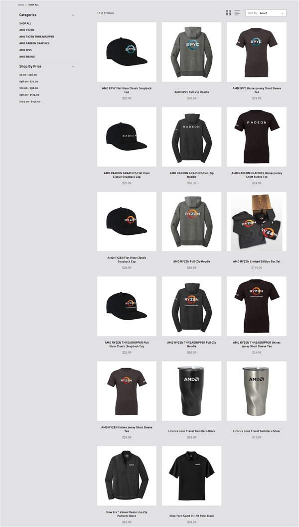 AMD官方周边商店再次开张 仅限北美地区