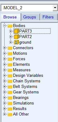 Adams隐藏模型构件的具体操作方法