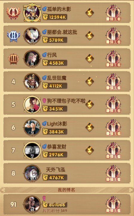 剑与远征高阶竞技场积分增长率机制详解