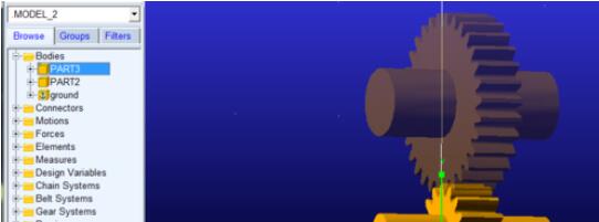 Adams隐藏模型构件的具体操作方法