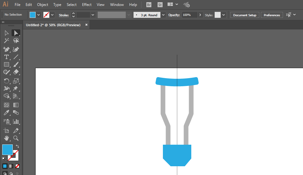 ai制作一个拐杖的操作步骤