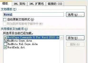 word2010中删除菜单中MathTye加载项的详细方法