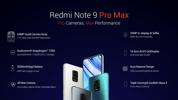 小米33W下放！Redmi Note 9 Pro Max售价曝光