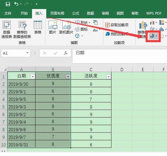 Excel表格中数据转成三维立体饼图的具体操作