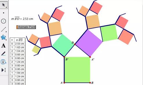几何画板绘制毕达哥拉斯树的操作教程截图