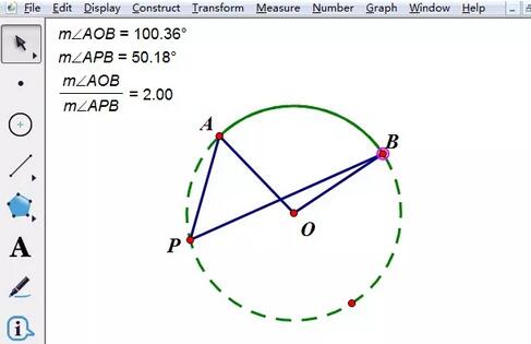 几何画板做出圆周角定理演示动画的具体步骤截图