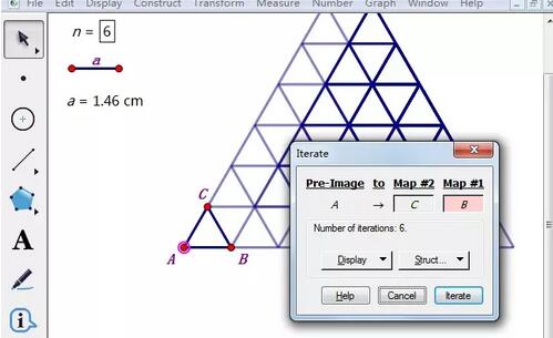 几何画板画出三角形网格的操作方法