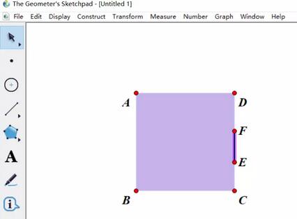 几何画板实现定长线段在正方形四面上滑动的具体方法截图