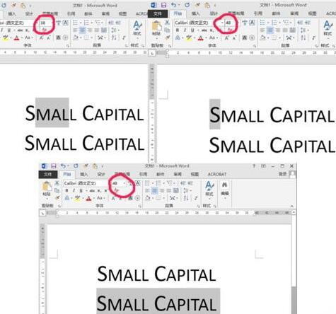 word设置小型大写字母small capitals的操作方法截图