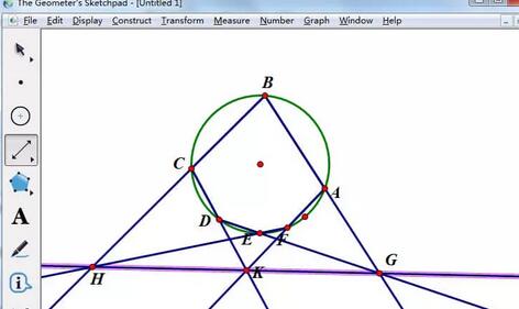 几何画板验证帕斯卡定理的消息操作截图