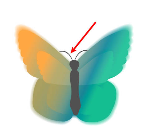 ai设计渐变色蝴蝶矢度图的操作方法截图