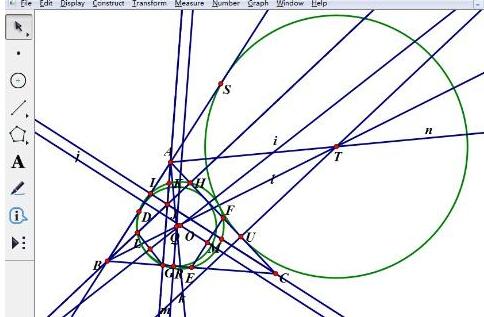 似何利用几何画板验证费尔巴哈定理截图