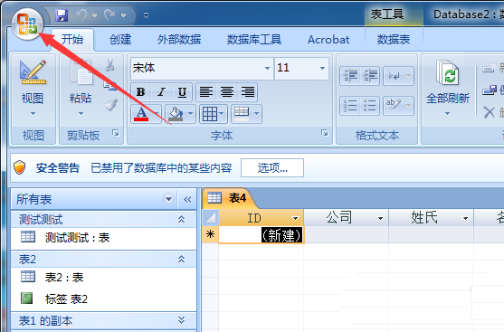 access数据库文档窗口设为选项卡式文档的操作方法截图