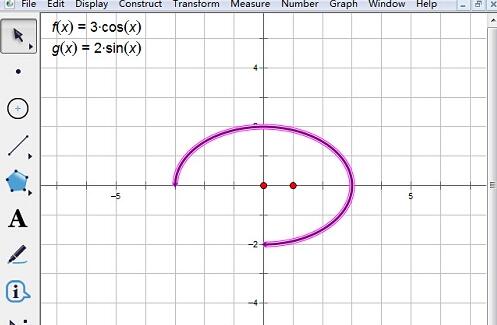 几何画板利用画制参数曲线功能画椭圆的操作方法截图