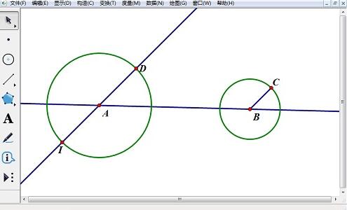 几何画板画制圆的里公切线的图文操作方法截图