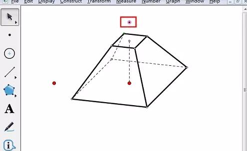 几何画板使用自定义工具画正四棱台的操作方法截图