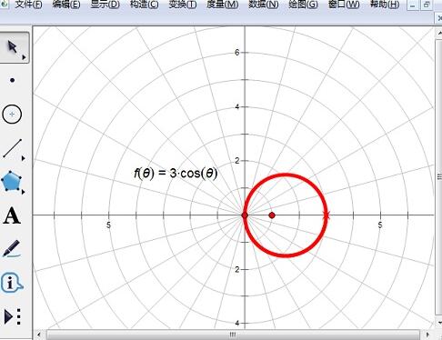 几何画板画制极坐标函数图象的操作方法截图