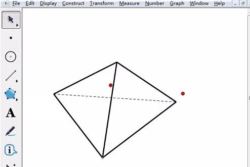 几何画板快速画制正四面体的操作历程截图