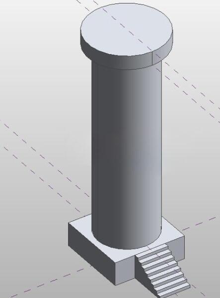 Revit体度画制水塔的方法步骤截图