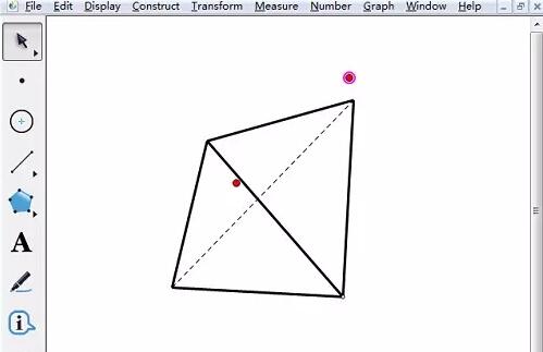 几何画板快速画制正四面体的操作历程截图