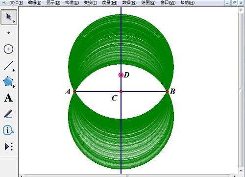 几何画板制作过两点的圆系轨迹图的具体步骤截图
