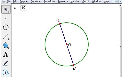 几何画板使用n等分角工具等分圆的具体操作方法截图