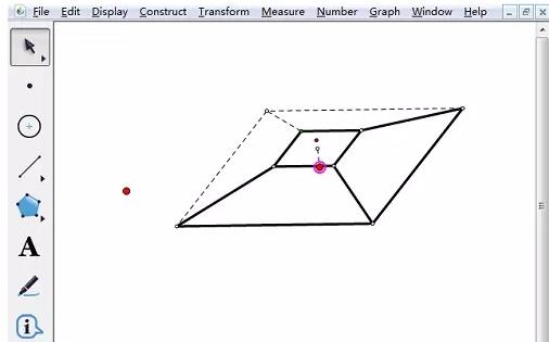 几何画板使用自定义工具画正四棱台的操作方法截图