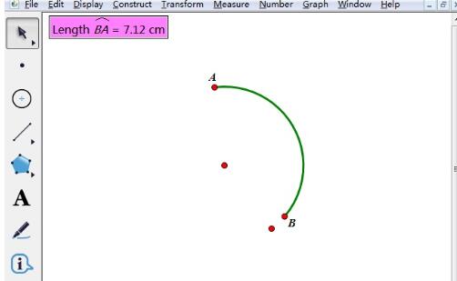 几何画板度量弧长的操作流程