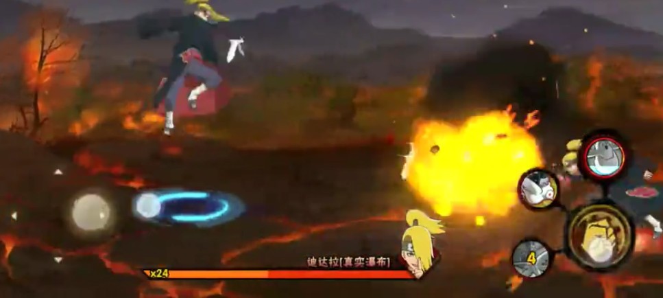 火影忍者手游真实瀑布迪达拉1-3攻略