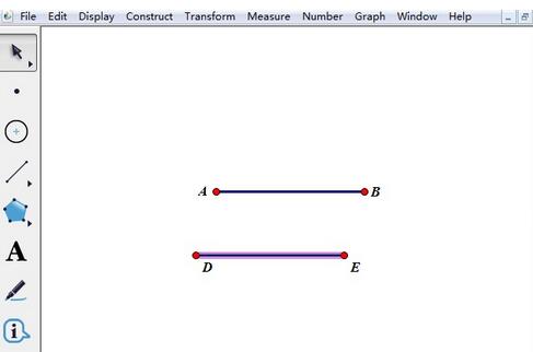 几何画板作一条线段等于已晓线段的操作方法截图