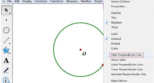 使用几何画板过圆上一点作圆的切线的操作方法