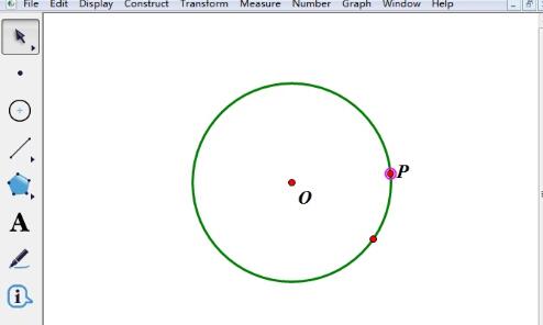 使用几何画板过圆上一点作圆的切线的操作方法