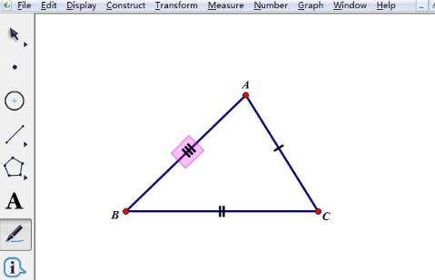 几何画板中使用线段标记三角形的边的图文步骤