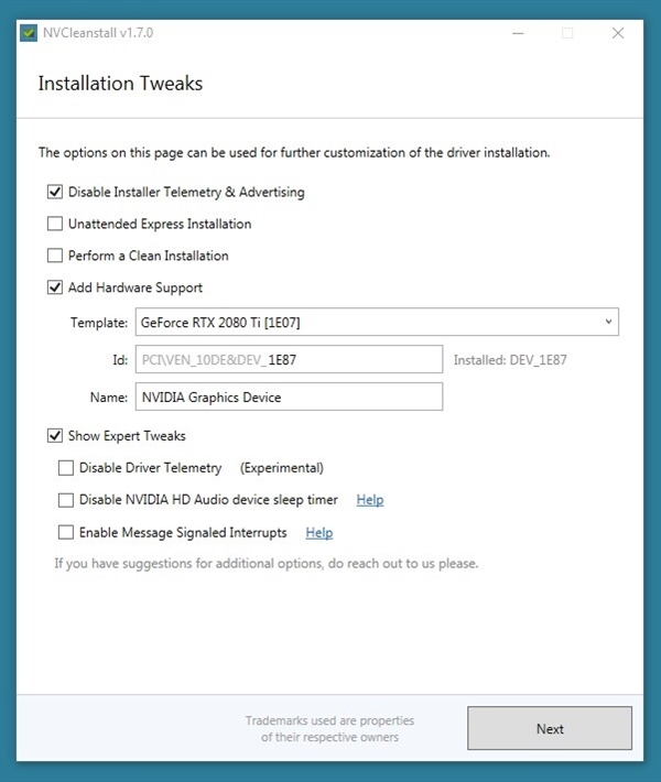 NVCleanstall升级1.7.0版本：变化非常大