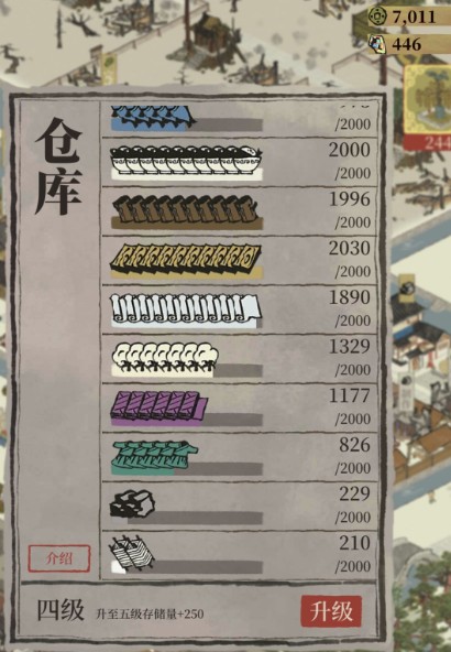 江南百景图1.2w铜钱+0.18w物资收益详解